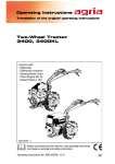 Two-Wheel Tractor 3400, 3400KL Operating Instructions