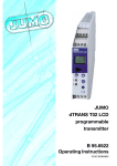 JUMO dTRANS T02 LCD programmable transmitter B 95.6522