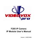 F205 IP Camera IP Module User's Manual