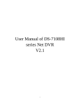 User Manual of DS-7108HI series Net DVR V2.1