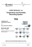 SIMEX® USER MANUAL for Temperature and