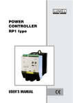 POWER CONTROLLER RP1 type USER'S MANUAL