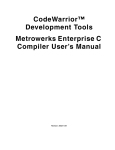 CodeWarrior™ Development Tools Metrowerks
