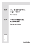 BUILT IN REFRIGERATOR Fridge - Freezer User Manual COMBİNA