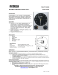 User's Guide Wall Mount Weather Station Clock