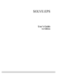 SOLVE:EPS User's Guide