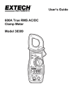 User's Guide 600A True RMS AC/DC Clamp Meter Model 38389