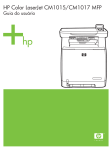 HP Color LaserJet CM1015/CM107 MFP User Guide