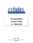 The Installation & User's Guide of MTA-V102