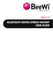 Bluetooth Mono/Stereo headSet uSer GuIde BBH110