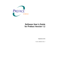Software User's Guide for Preface Version 1.2
