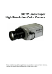 600TV Lines Super High Resolution Color Camera Installation Manual