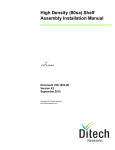 High Density (80sa) Shelf Assembly Installation Manual