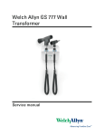 Welch Allyn GS 777 Wall Transformer Service manual