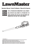 Operators Manual / Guide D'utilisation / Manual Del Operario