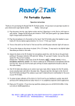 R2T PA Portable Owners Manual