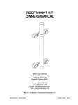 ROOF MOUNT KIT OWNERS MANUAL
