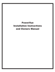 PowerVue Installation Instructions and Owners Manual