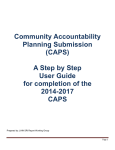 A Step by Step User Guide for completion of the 2014