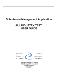 Submission Management Application - All Industry Test User Guide