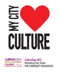 Culture Days 2012 Marketing User Guide For CoMMUnity orGanizers