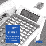 Dterm Series E Agent Console User Guide