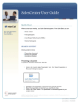 SalesCenter User Guide