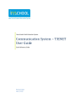 Communication System – TIENET User Guide
