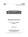 A790 Operating Instructions
