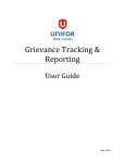 Unifor 2002 Grievance Tracking & Reporting User Guide