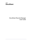 DocuShare Records Manager User Guide