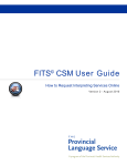 FITS© CSM User Guide - The Provincial Language Service