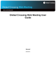 Global Crossing Web Meeting User Guide