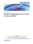 Desktop Messaging User Guide for My CallPilot