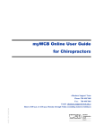 myWCB online user guide for Chiropractors