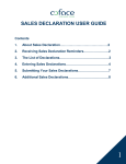 SALES DECLARATION USER GUIDE