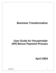 User Guide for Householder (HH) Bonus Payment Process