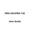PRO-200/PRO-700 User Guide