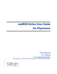 myWCB Online User Guide for Physicians