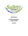 BC OnLine Gas Permit System User's Guide