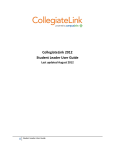 CollegiateLink 2012 Student Leader User Guide