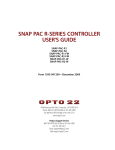 SNAP PAC R-SERIES CONTROLLER USER'S GUIDE