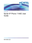 Nortel IP Phone 1140E User Guide
