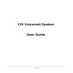 CIX Voicemail System User Guide