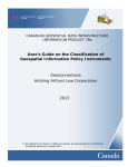 User's Guide on the Classification of Geospatial Information Policy