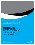User GUide to completion and submission of the AeFi reports