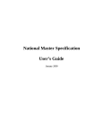 National Master Specification User's Guide