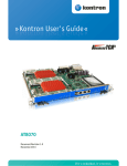 Kontron User's Guide « - CBU Documentation Portail