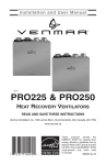 PRO250 & PRO225 Installation and User Guide (08305