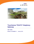 Touchstone TG2472 Telephony Gateway User Guide